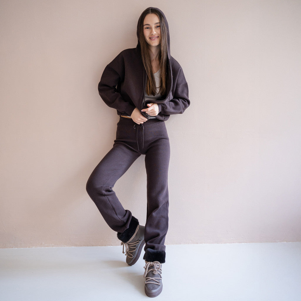 minimalisma Raven - Women's organic cotton track pants Leggings / pants for women Dark Chocolate