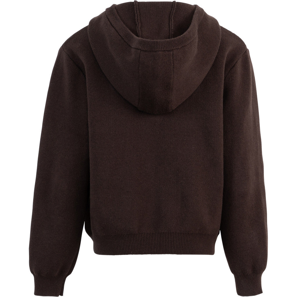 minimalisma Ray - Children's organic cotton zip hoodie Blouse for kids Dark Chocolate