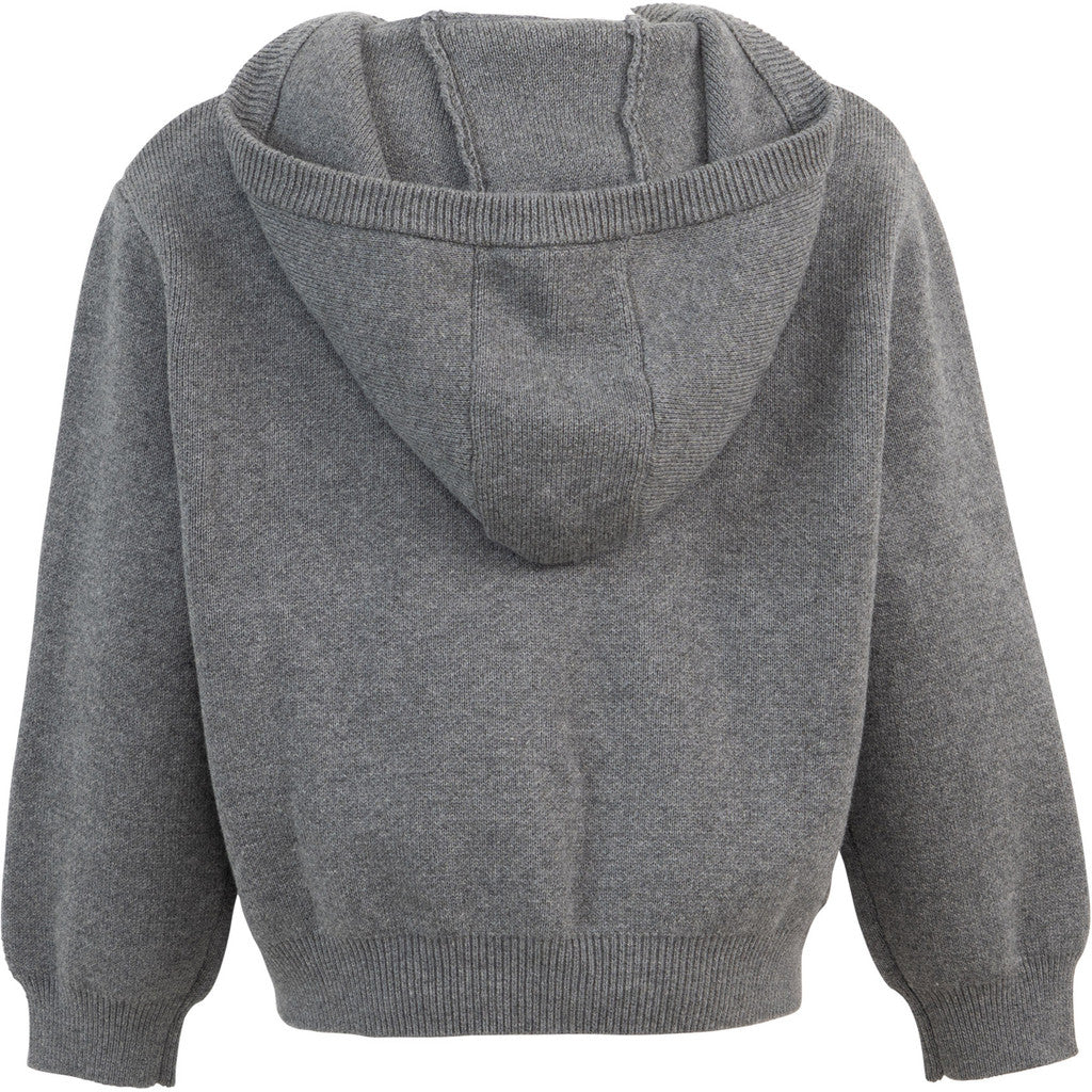 minimalisma Ray - Children's organic cotton zip hoodie Blouse for kids Grey Melange