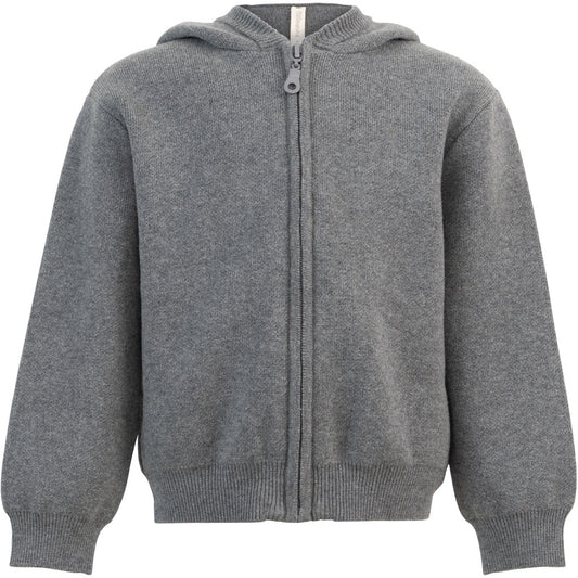 minimalisma Ray - Children's organic cotton zip hoodie Blouse for kids Grey Melange