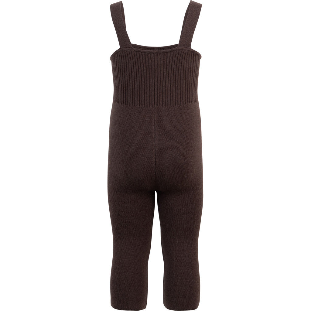 minimalisma Rebel - Baby organic cotton strap pants Leggings / pants for babies Dark Chocolate