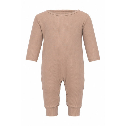 minimalisma Rein - Pyjamas for Babies in Organic Cotton Jumpsuit Latte