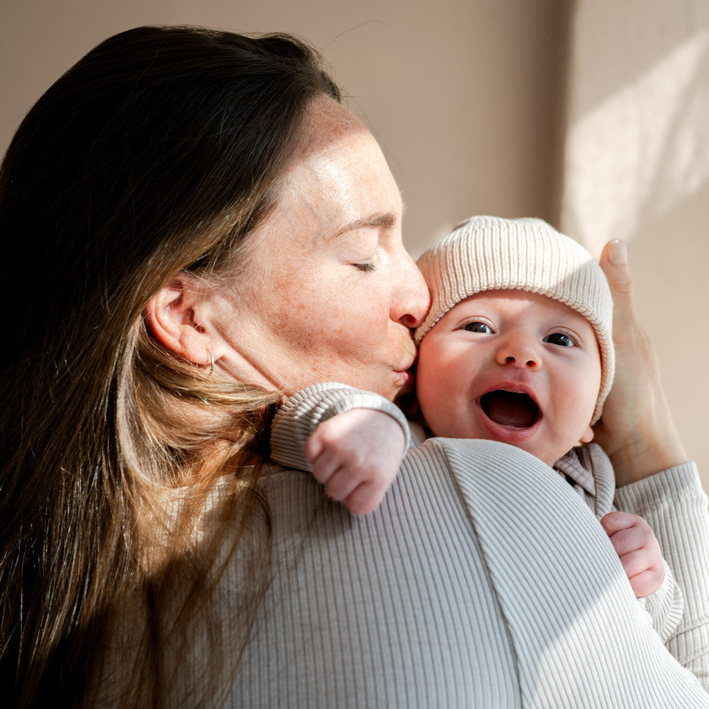minimalisma Remember - Children's organic cotton beanie Hat / Bonnet Bisque