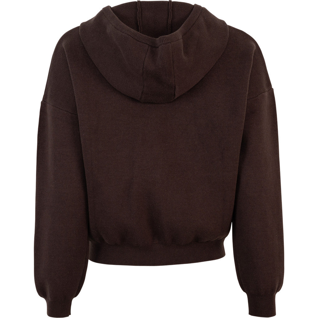 minimalisma Robin - Women's organic cotton hoodie Blouse for women Dark Chocolate