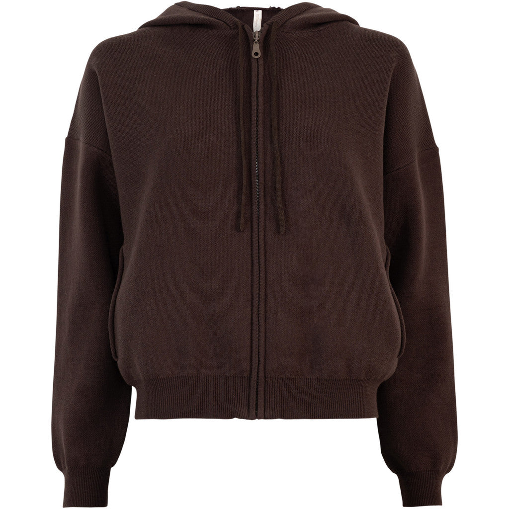 minimalisma Robin - Women's organic cotton hoodie Blouse for women Dark Chocolate