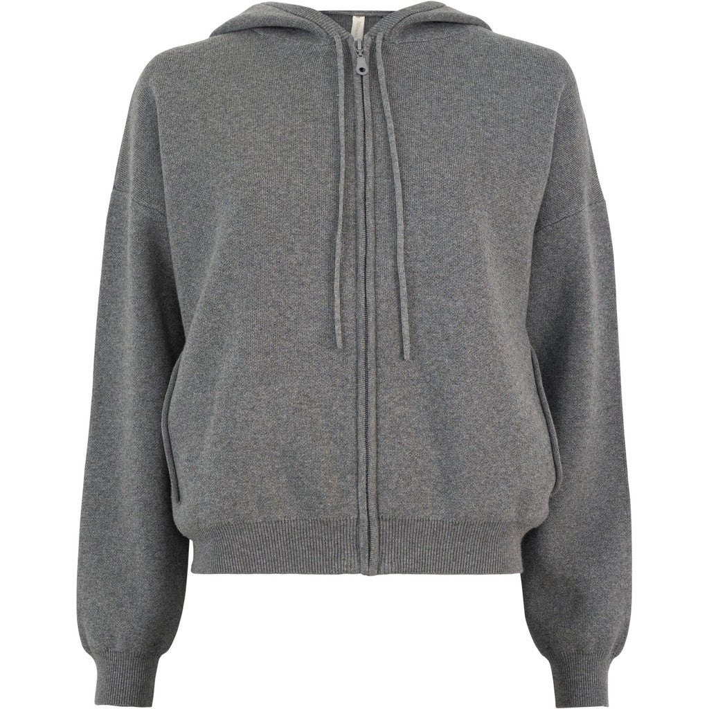 minimalisma Robin - Women's organic cotton hoodie Blouse for women Grey Melange