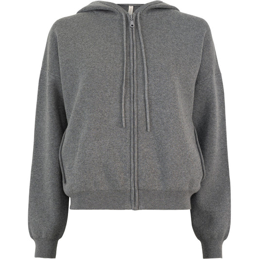 minimalisma Robin - Women's organic cotton hoodie Blouse for women Grey Melange