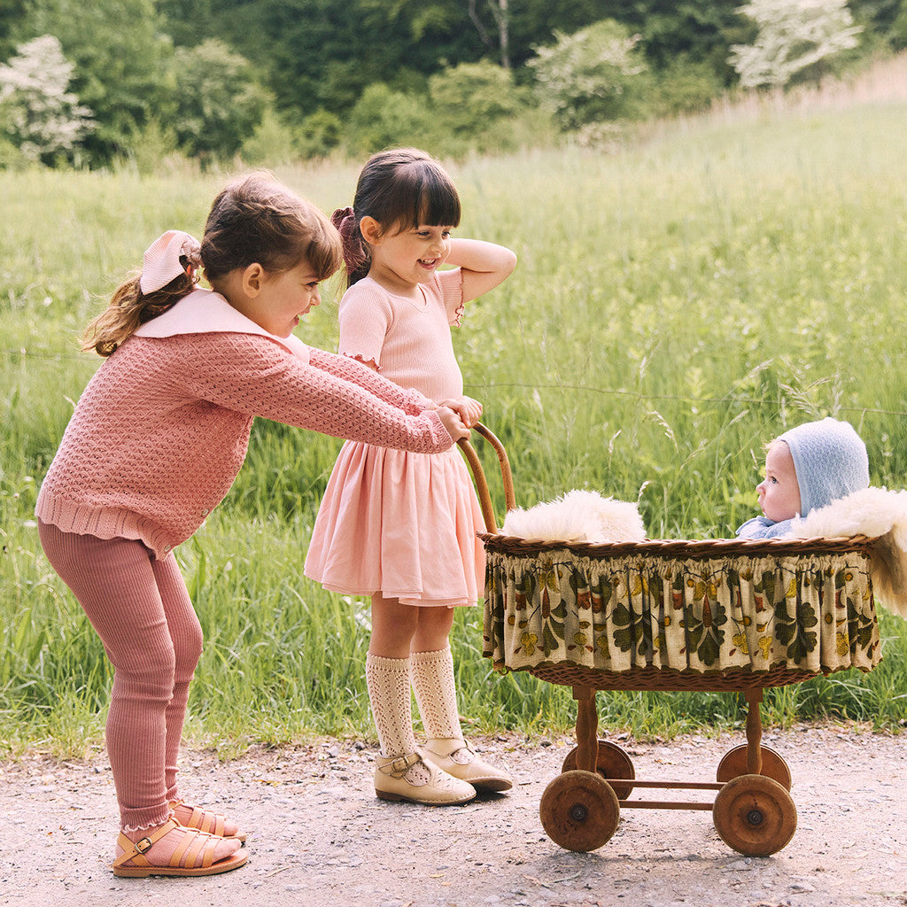 minimalisma Romantic - Children's organic cotton open-knit cardigan Blouse for kids Tulip
