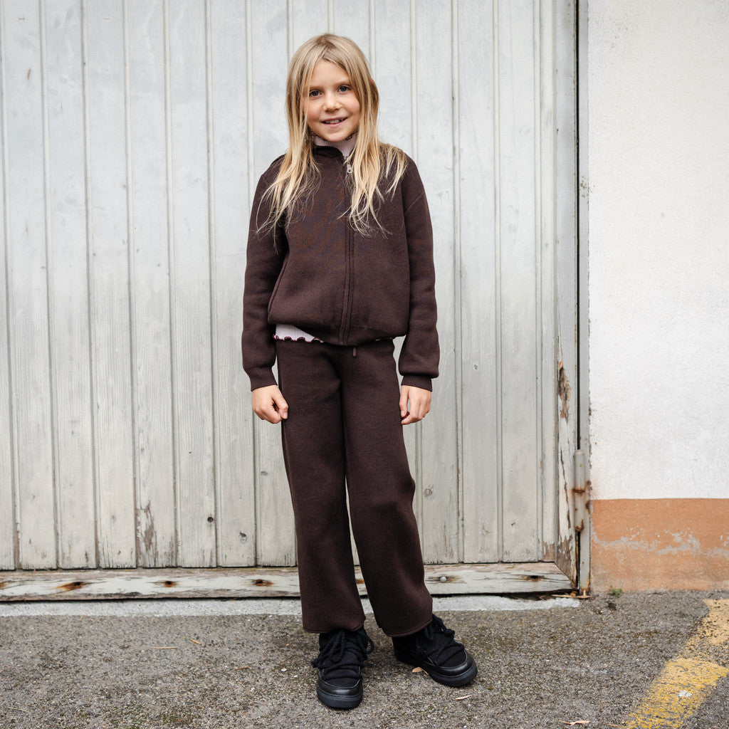 minimalisma Run - Children's organic cotton pants Leggings / pants for kids Dark Chocolate