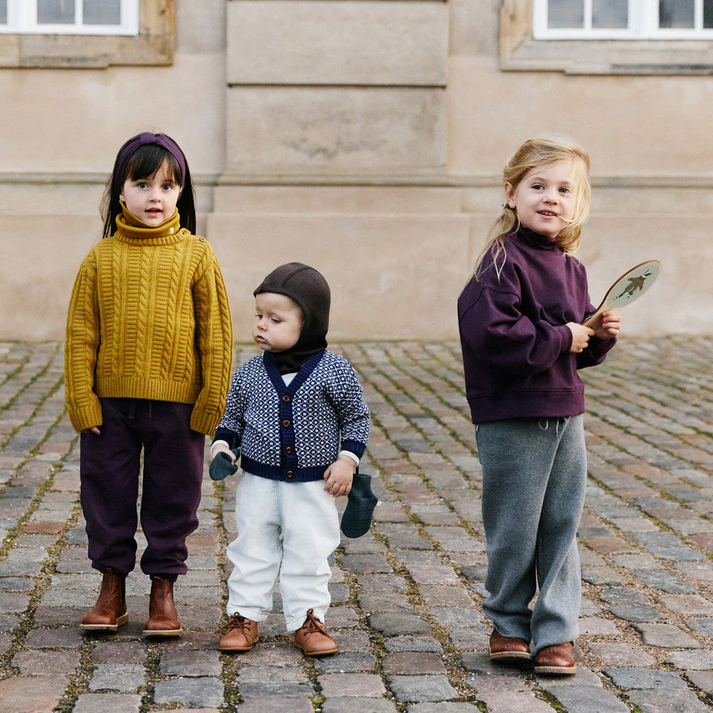 minimalisma Run - Children's organic cotton pants Leggings / pants for kids Grey Melange