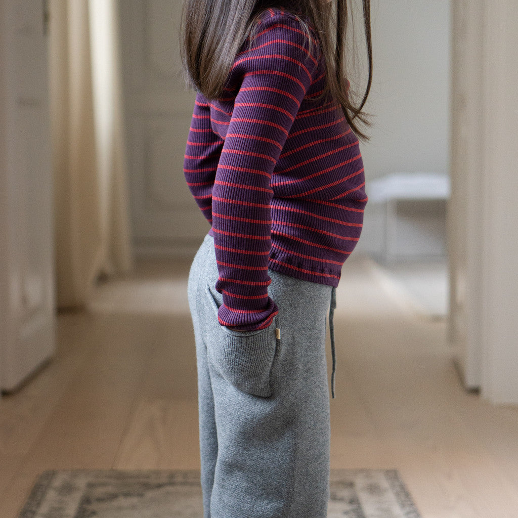 minimalisma Run - Children's organic cotton pants Leggings / pants for kids Grey Melange