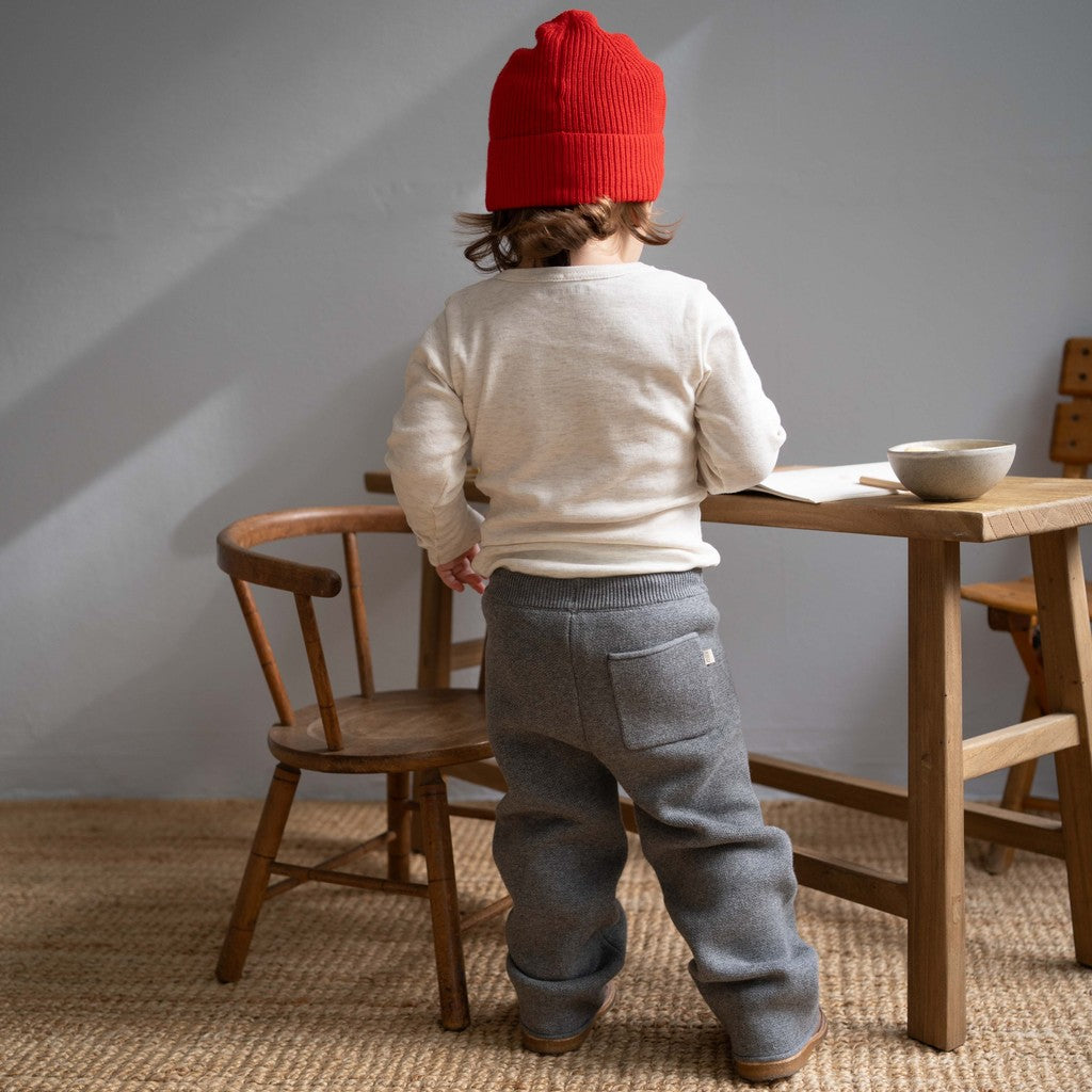 minimalisma Run - Children's organic cotton pants Leggings / pants for kids Grey Melange