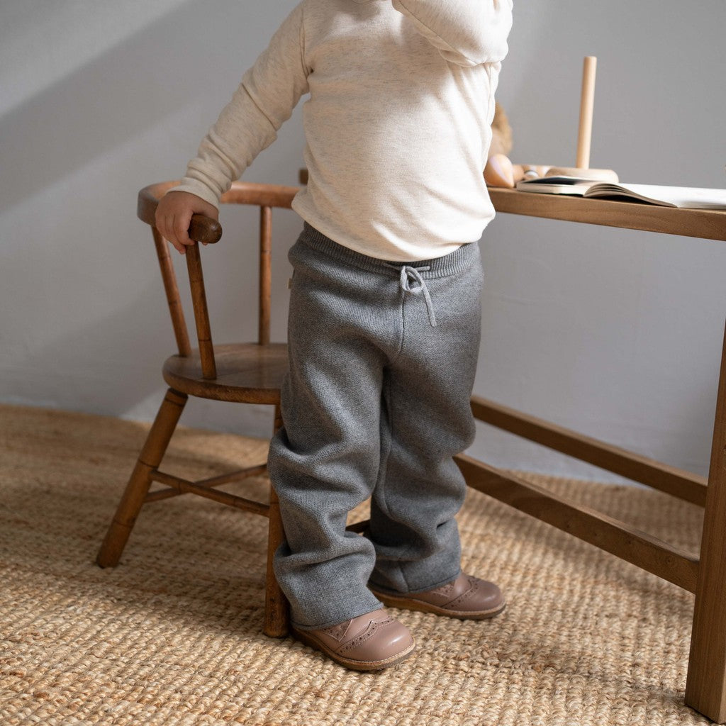 minimalisma Run - Children's organic cotton pants Leggings / pants for kids Grey Melange
