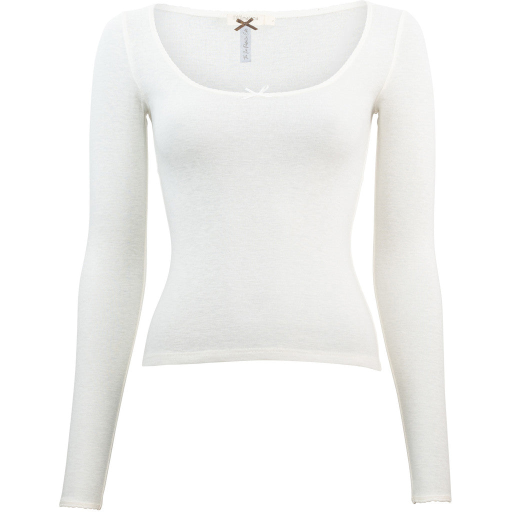 minimalisma Tale - Women's silk/wool long sleeve top Blouse for women White