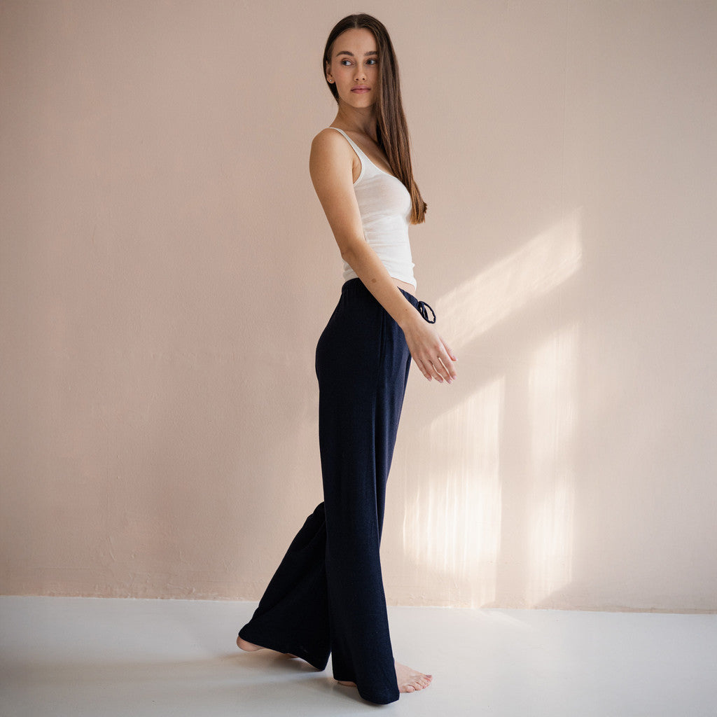 minimalisma Tanturi - Women's silk/wool pants Leggings / pants for women Night