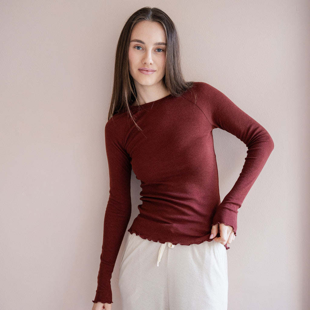 minimalisma Tate Blouse for women Hibiscus