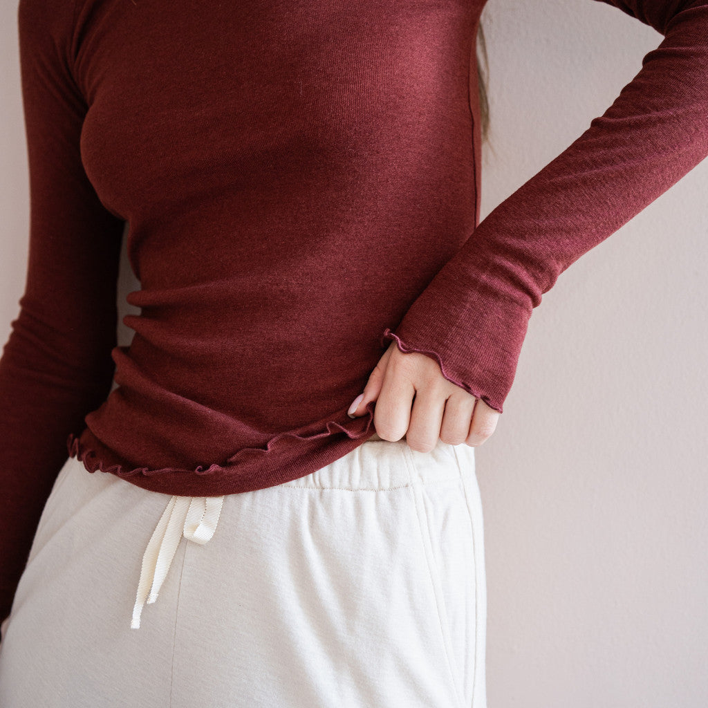 minimalisma Tate Blouse for women Hibiscus