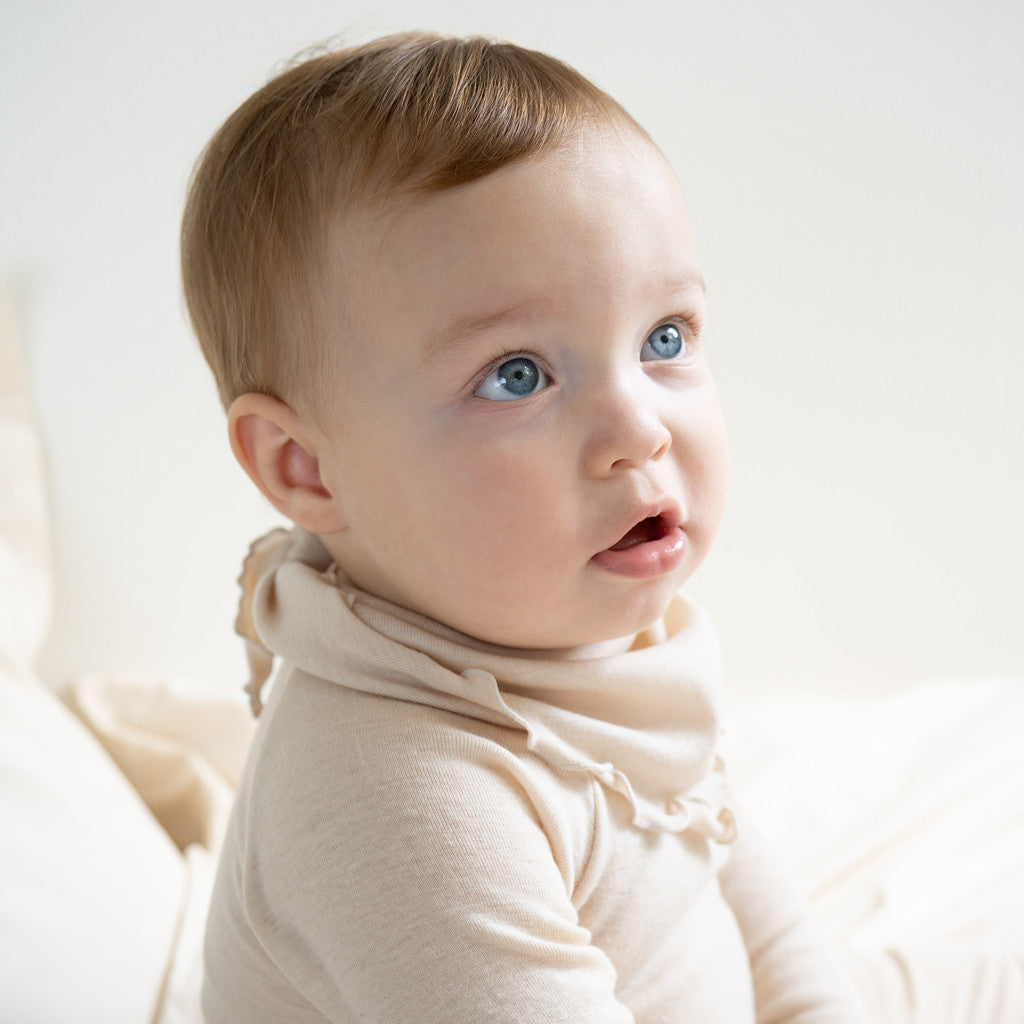 minimalisma Teddy - Babies wool/silk scarf Bib / Hairband / Acc Buttercream