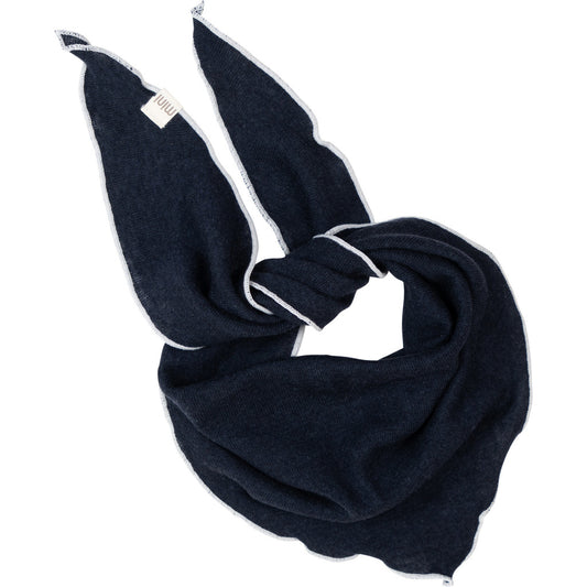 minimalisma Teddy - Babies wool/silk scarf Bib / Hairband / Acc Night with White contrast
