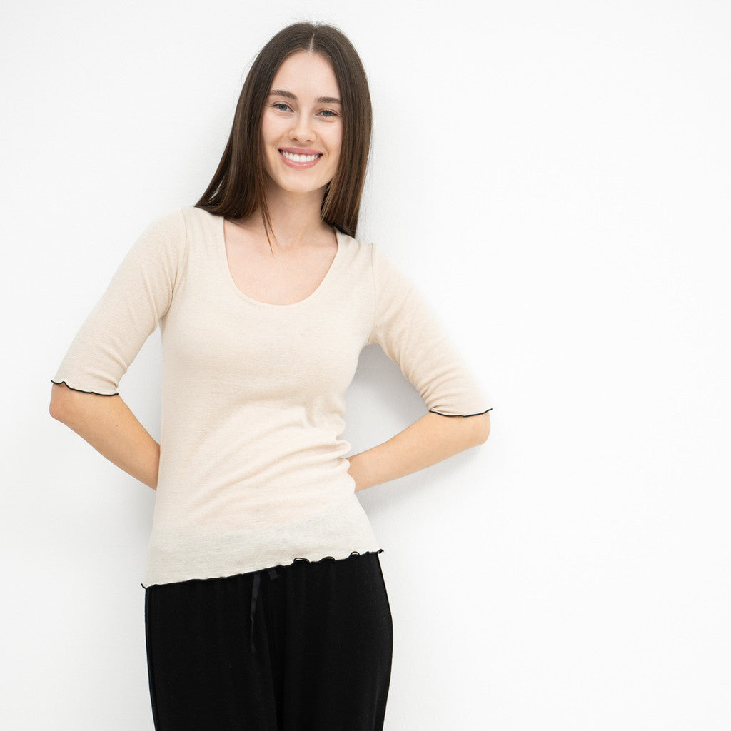 minimalisma Time Blouse for women Buttercream