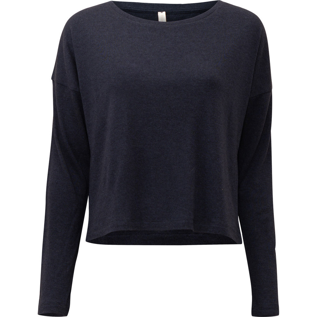 minimalisma Times - Women's silk/wool long sleeve top Blouse for women Night