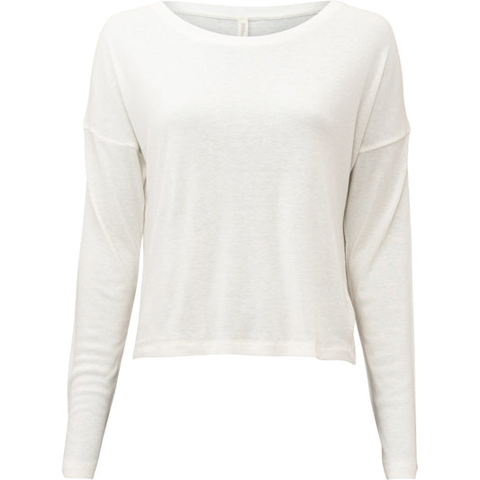 minimalisma Times - Women's silk/wool long sleeve top Blouse for women White