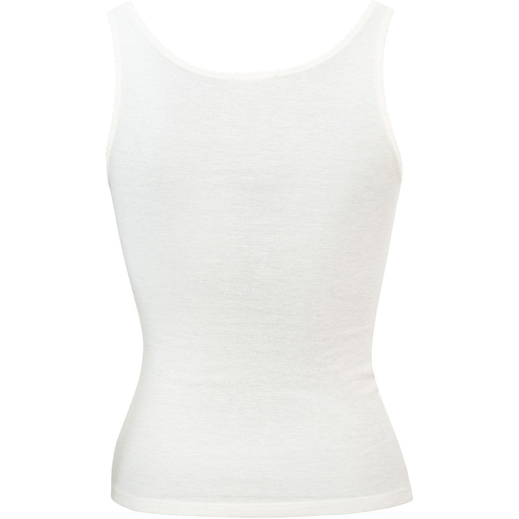 minimalisma Tira - Women's silk/wool tank top Blouse for women White