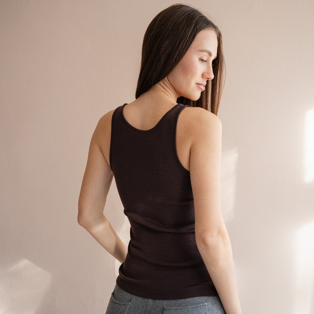 minimalisma Tonic - Women's silk/wool tank top Blouse for women Night