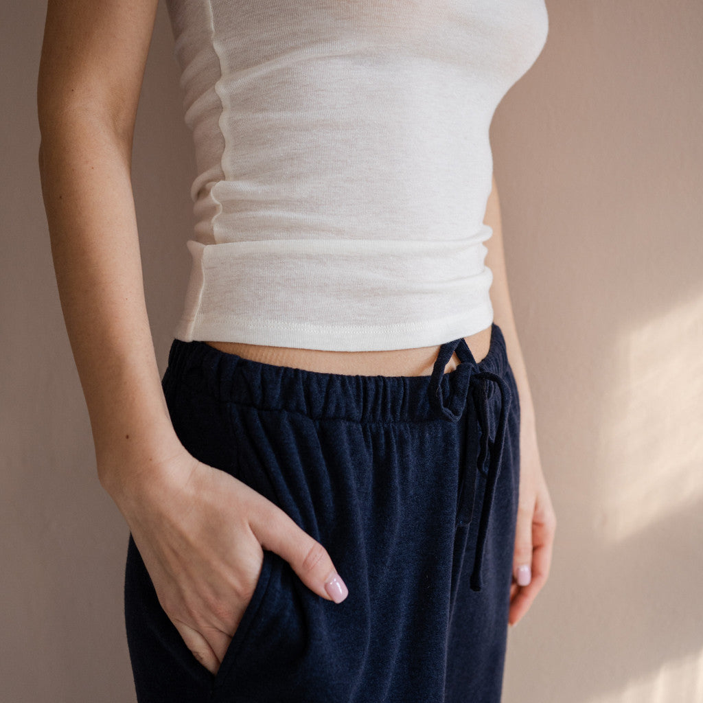 minimalisma Tonic - Women's silk/wool tank top Blouse for women White