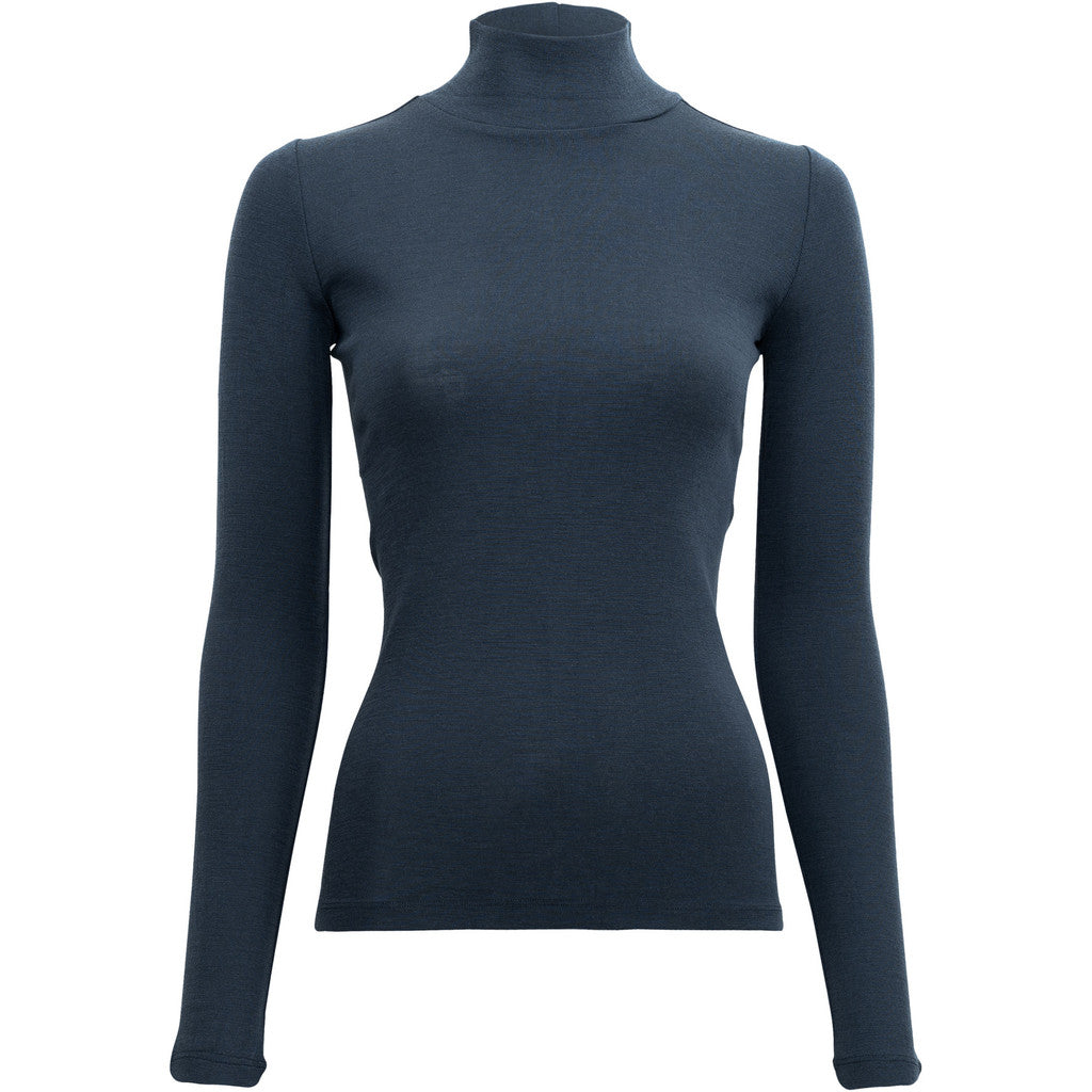 minimalisma Vakrast - Women's wool long sleeve turtleneck Blouse for women Night