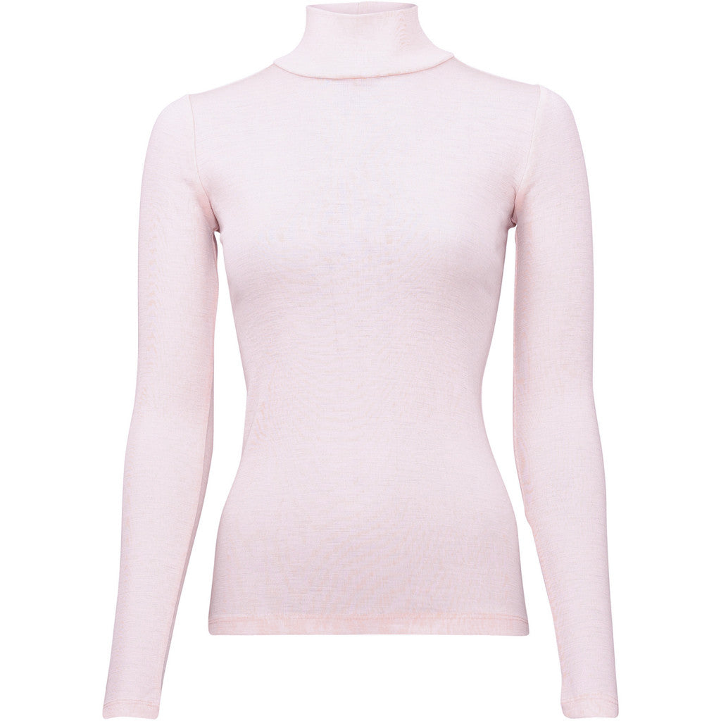 minimalisma Vakrast - Women's wool long sleeve turtleneck Blouse for women Peony
