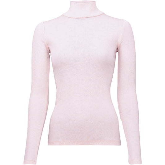 minimalisma Vakrast - Women's wool long sleeve turtleneck Blouse for women Peony