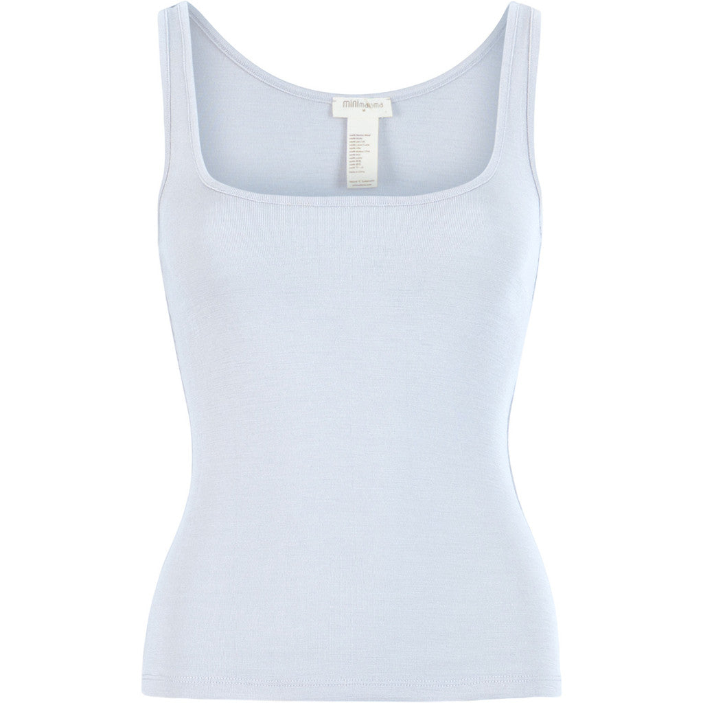 minimalisma Vonic - Women's wool tank top Blouse for women Frost Blue