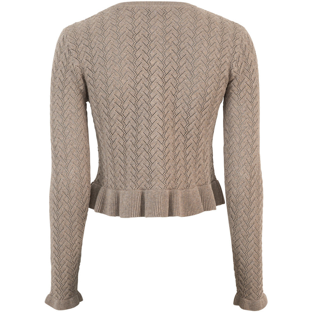 minimalisma Wilma - Women's cotton/cashmere knitted cardigan Blouse for women Haselnut