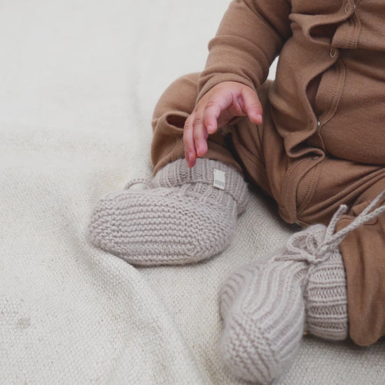 minimalisma Obaby - Baby cashmere booties Bib / Hairband / Acc Birch