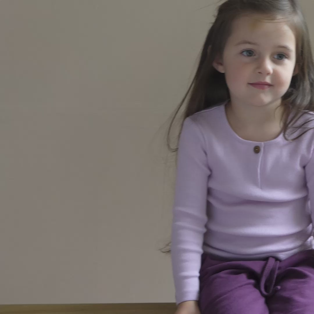 minimalisma Fantacy - Children's organic cotton long sleeve top Blouse for kids Lilac
