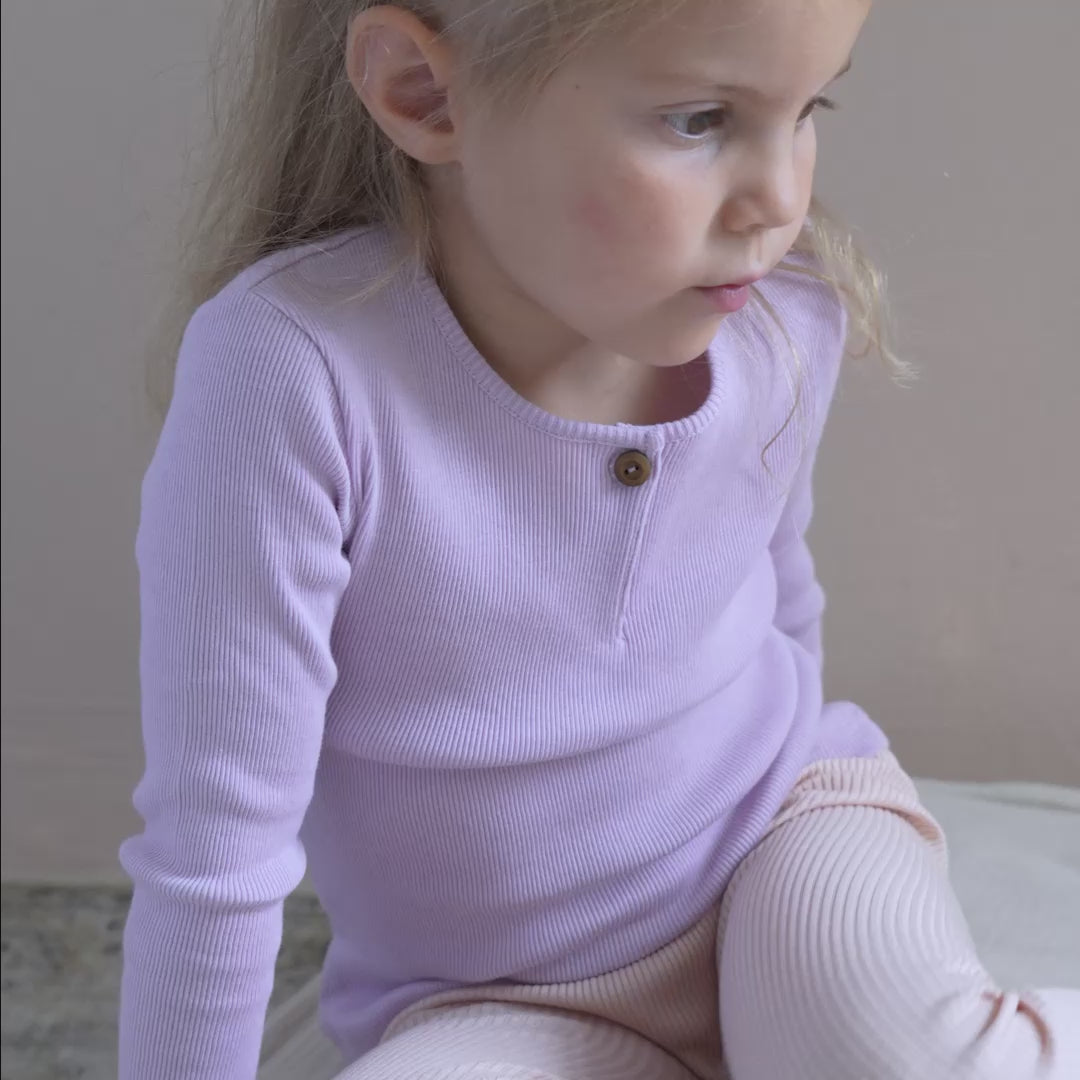 minimalisma Fantacy - Children's organic cotton long sleeve top Blouse for kids Lilac