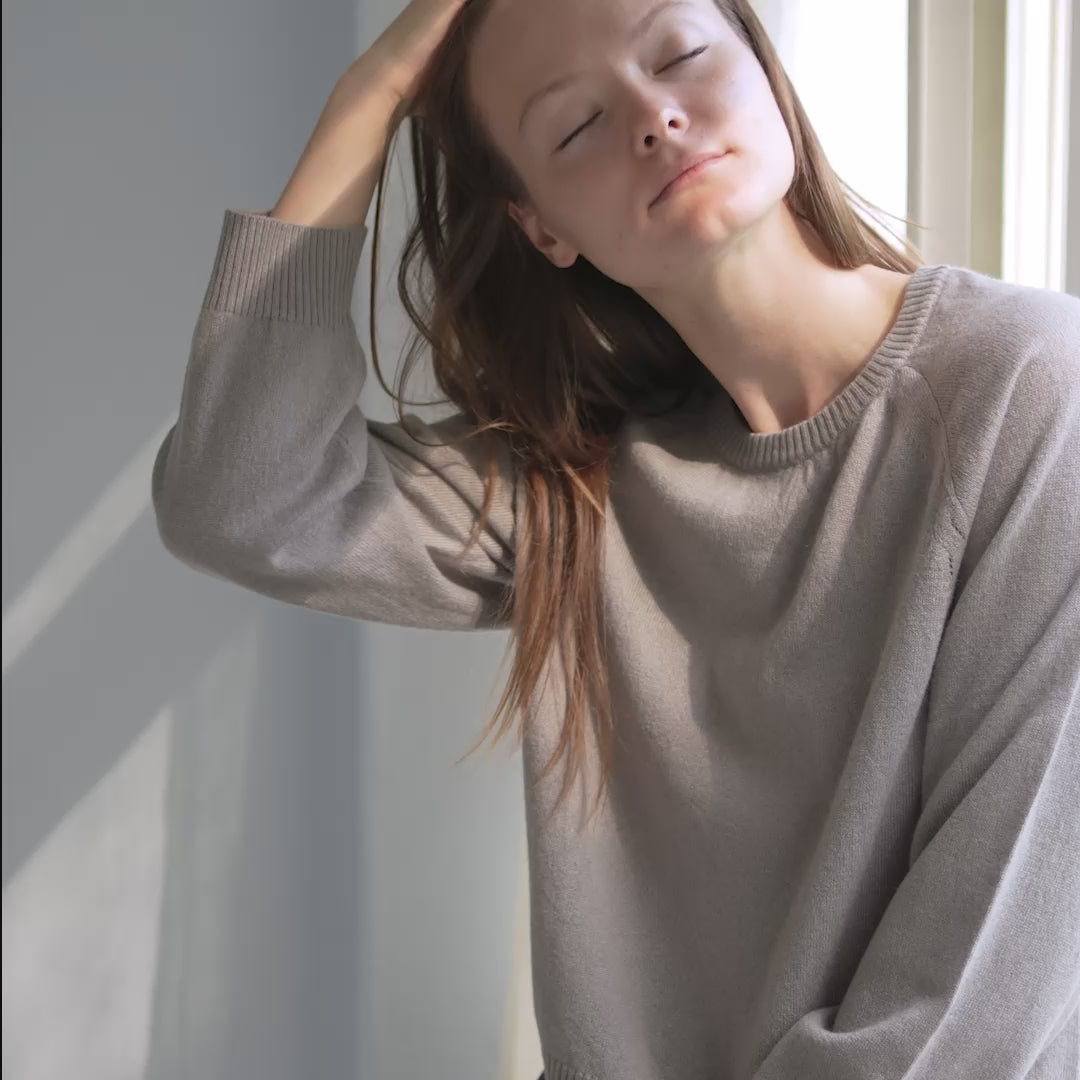 minimalisma Opal - Womens cashmere sweater Blouse for women Barnwood