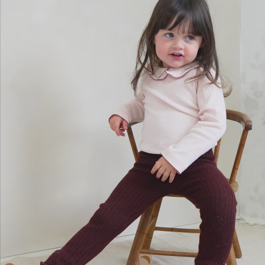 minimalisma Idol Leggings / pants for babies Ruby Red