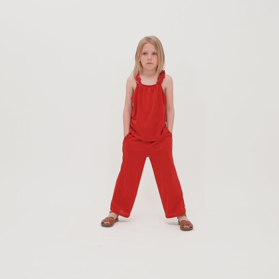 minimalisma Hip 2-6Y Leggings / pants for kids Poppy Red