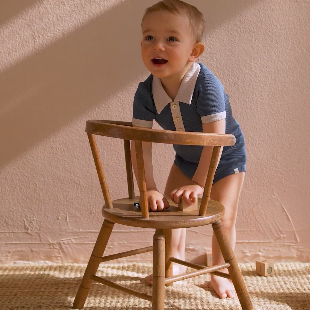 minimalisma Bolo Body Fjord Blue with Ecru