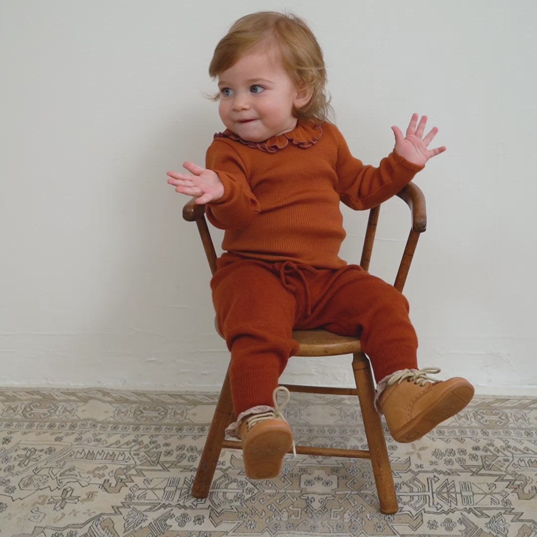 minimalisma Itty Leggings / pants for babies Dark Rust