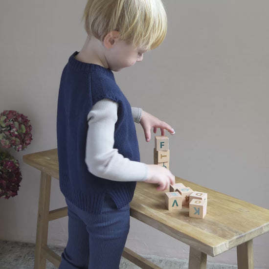 minimalisma Dora - Children's organic cotton pullunder Blouse for kids Dark Blue