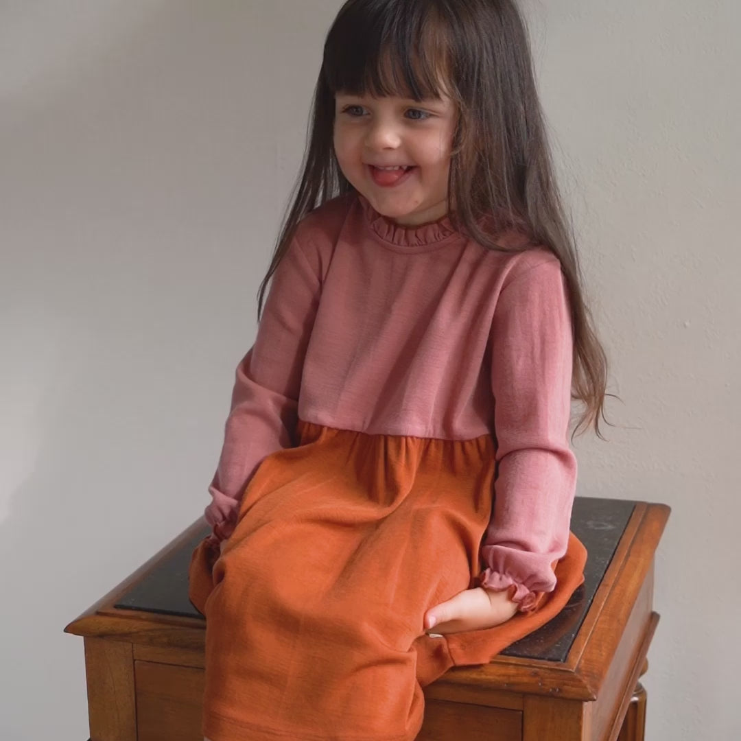 minimalisma Art 6-12Y Dress Rust