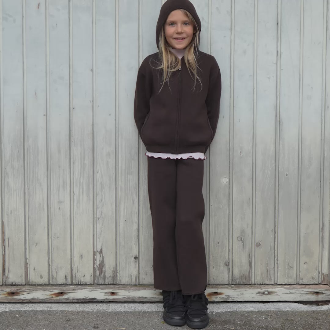 minimalisma Run - Children's organic cotton pants Leggings / pants for kids Dark Chocolate