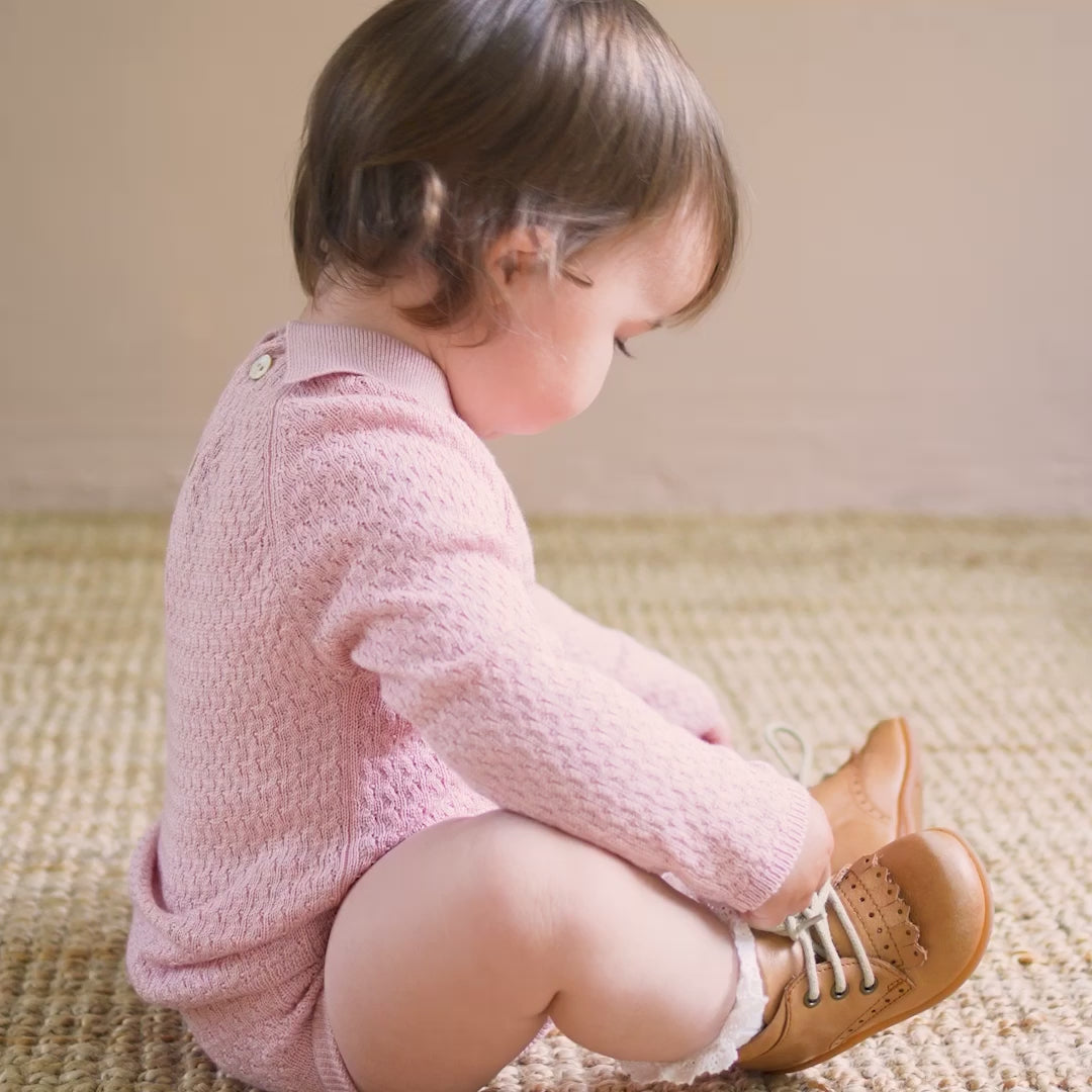 minimalisma Ovie silk-cashmere blouse for babies with peter pan collar Blouse for babies Sweet Rose