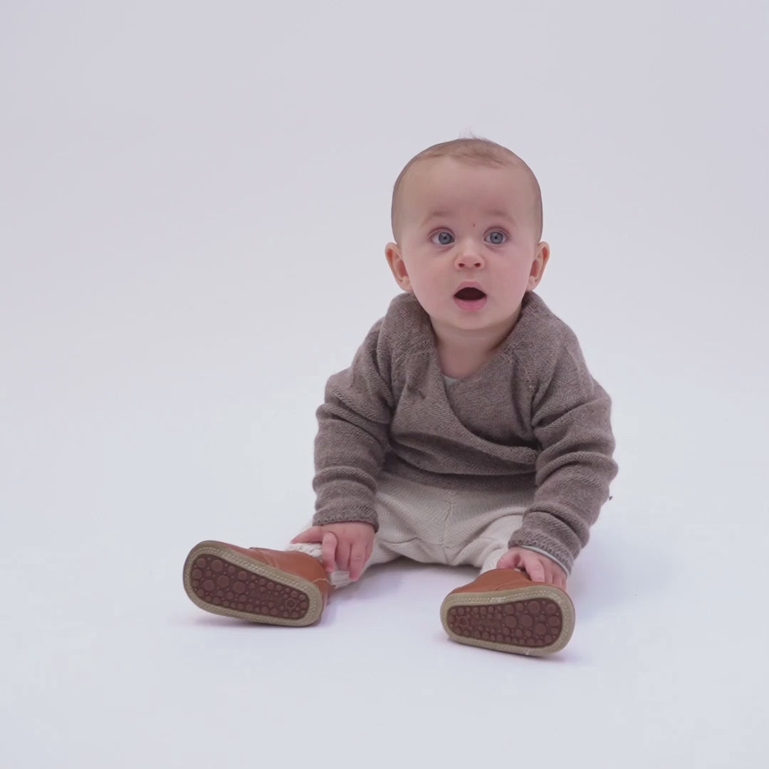 minimalisma Koala Blouse for babies Ash Brown