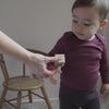 minimalisma Aspin - Baby wool long sleeve top Blouse for babies Bordeaux Stripes