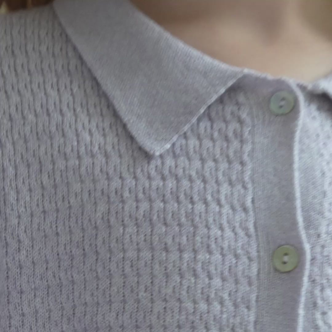 minimalisma Dolly - Children's organic cotton/wool cardigan Blouse for kids Lilac