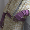 minimalisma Alin - Children's wool fingerless gloves Bib / Hairband / Acc Bordeaux Stripes